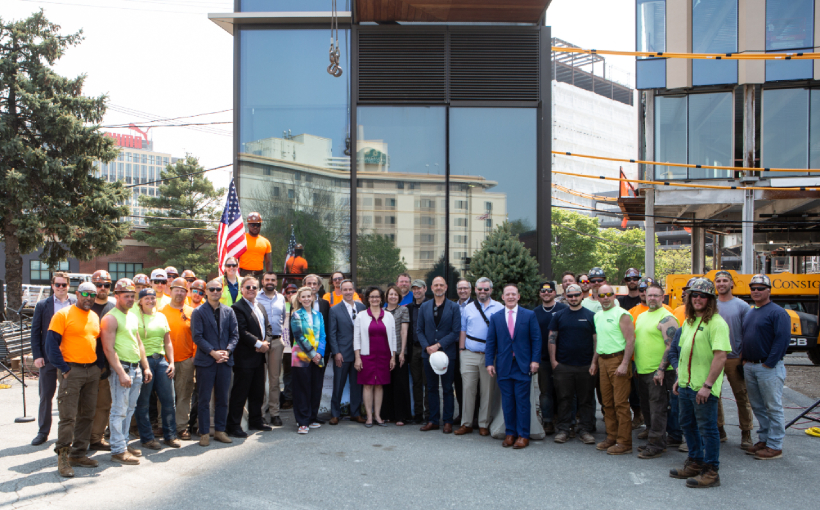 Celebrate Greystar and Consigli Topping Out Life Sciences Building in Somerville