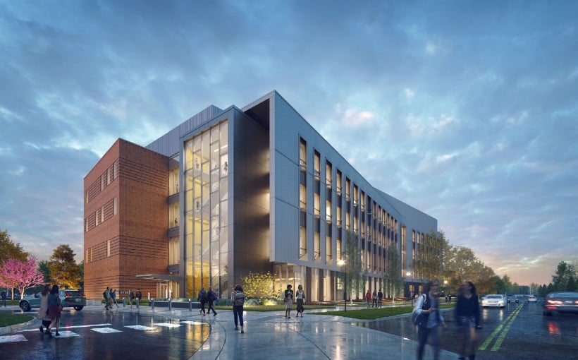 George Mason University Life Sciences and Engineering Building Topped Out by Skanska