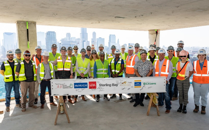 Sterling Bay Completes 28-Story Residential Development Topping Out Ceremony