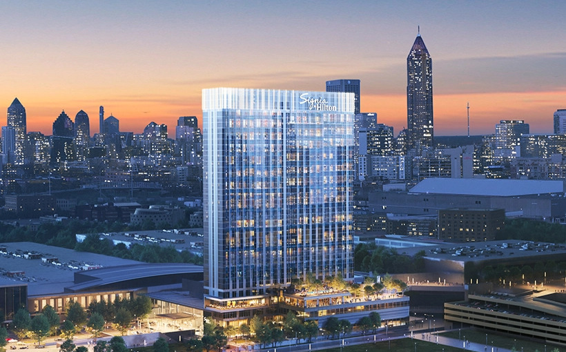 "Discover the Expansive Ballroom at Atlanta's New Signia by Hilton"