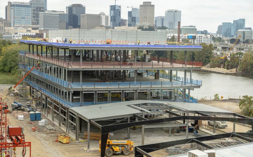 "East Bank River North Mixed-Use Project in Progress"