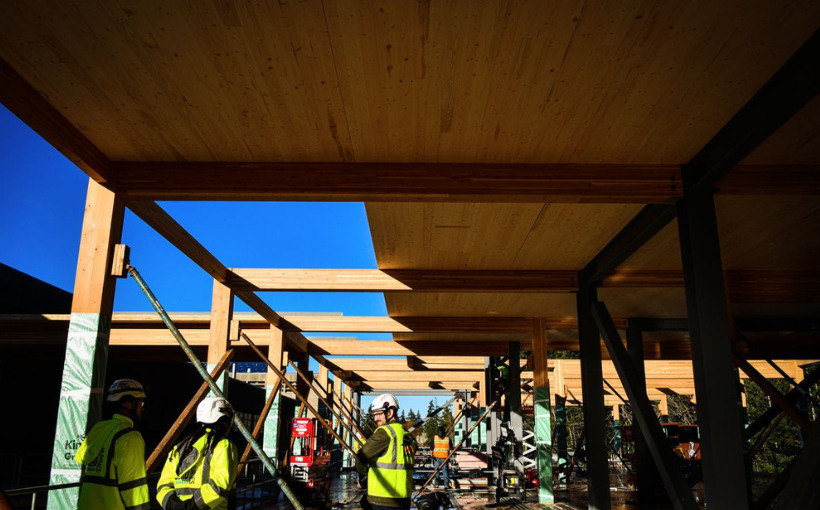 Mortenson and WWU Top Off on Zero Carbon Academic Facility