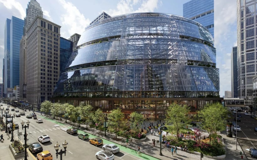 "Google's Transformation Plans for Thompson Center Revealed in New Renderings"