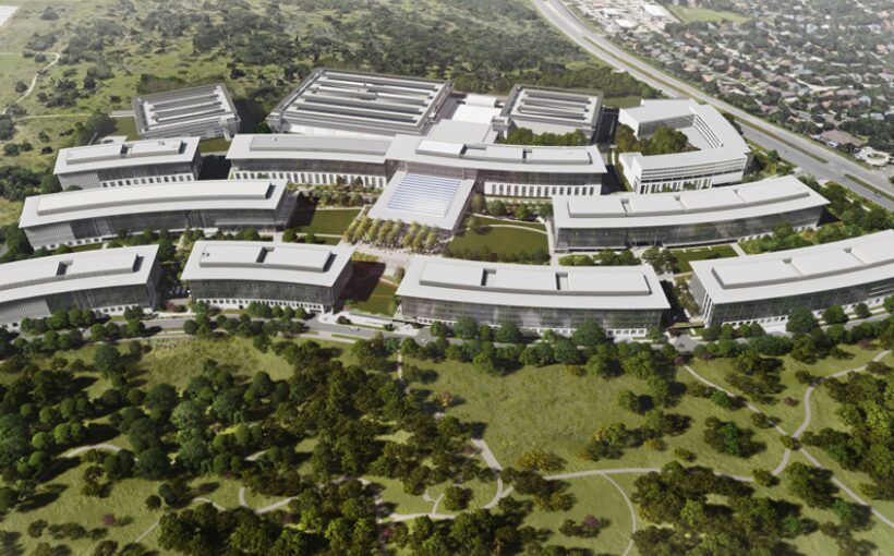 "Ongoing Work at Apple's Austin Campus: A Look Inside the Sprawling Location"