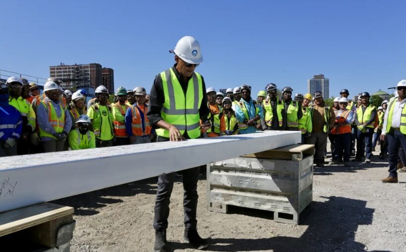 "Obama Presidential Center Reaches Topping Off Milestone"