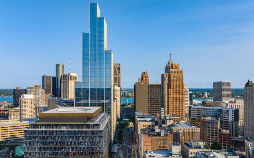 Bedrock Finishes Construction of 12-Story Hudson’s Building in Detroit