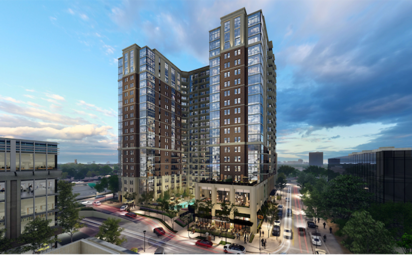 StreetLights Constructing Apartment Tower Close to Park Lane Shops