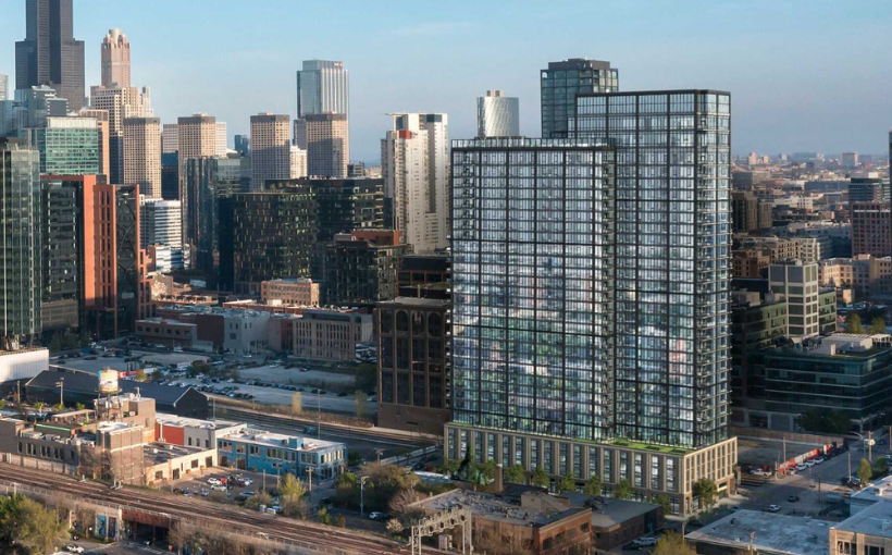 Construction Tops Out on 32-Story Fulton Market Mixed-Use Tower