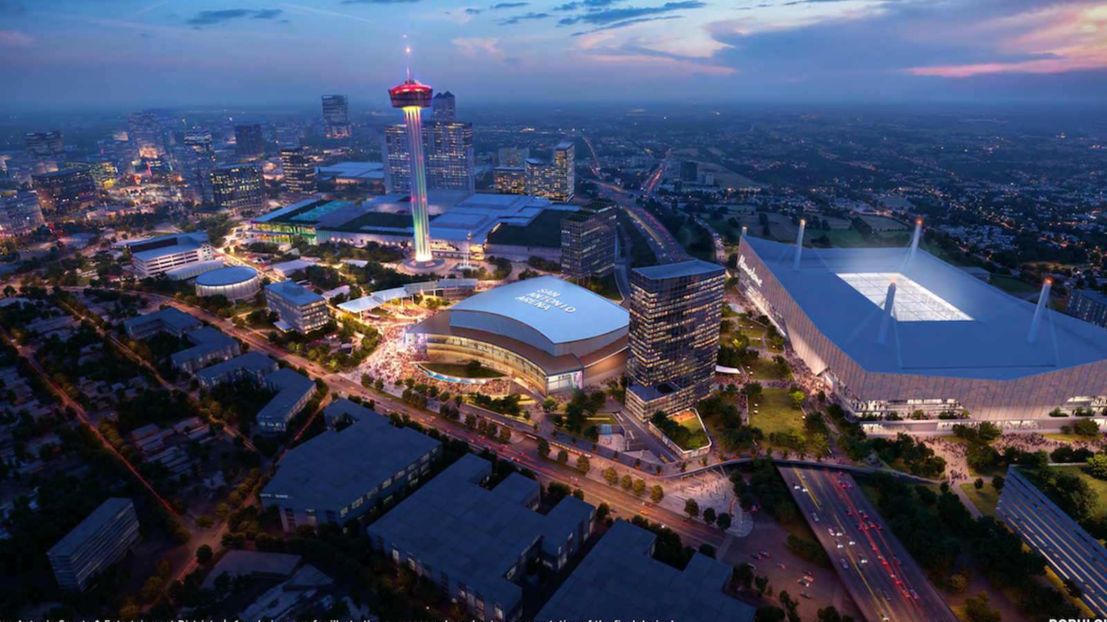 SA Securing Sites for Spurs Arena, Entertainment District