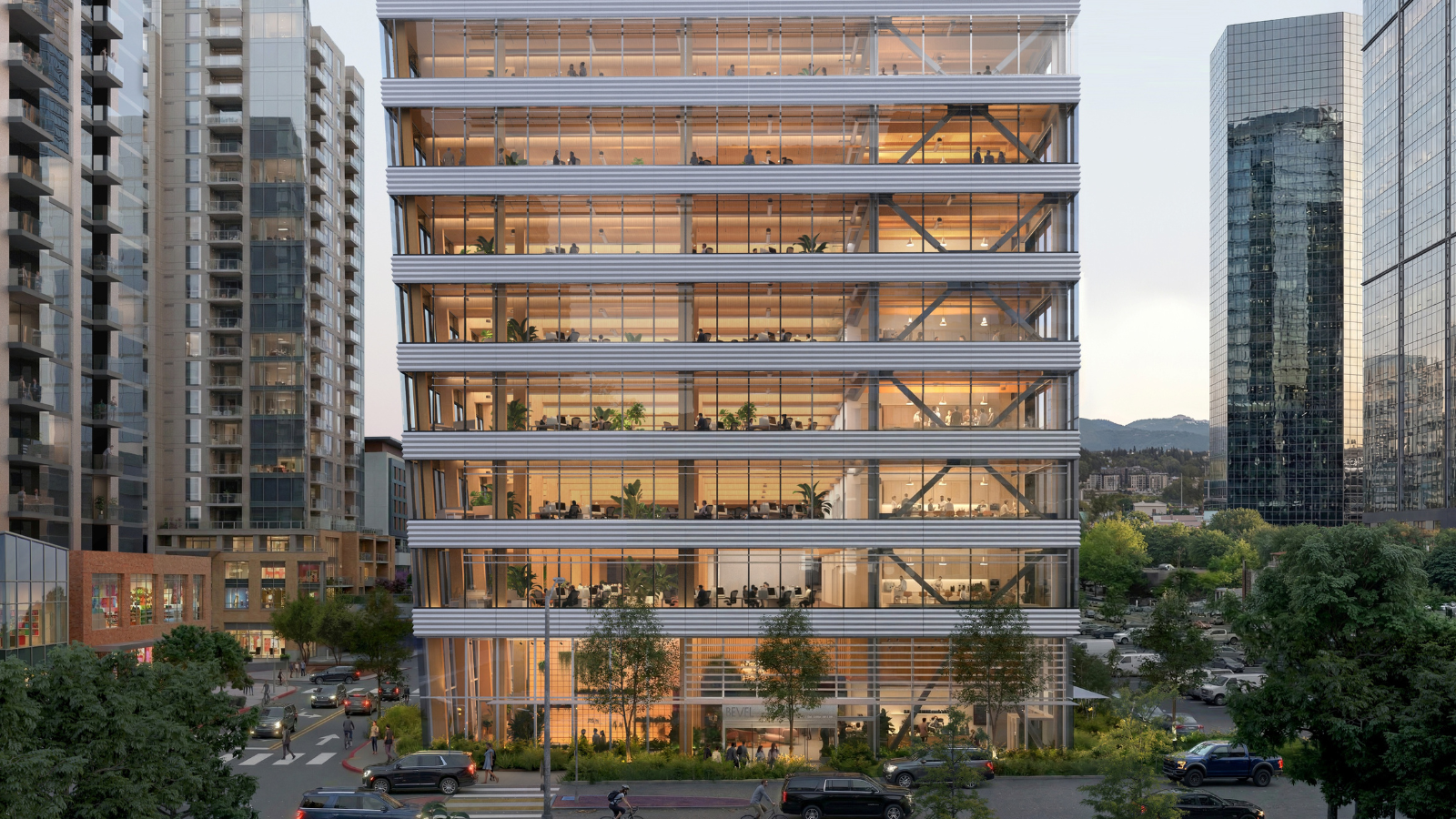 Skanska Shares Rendering of Bellevue Mass-Timber Office Tower