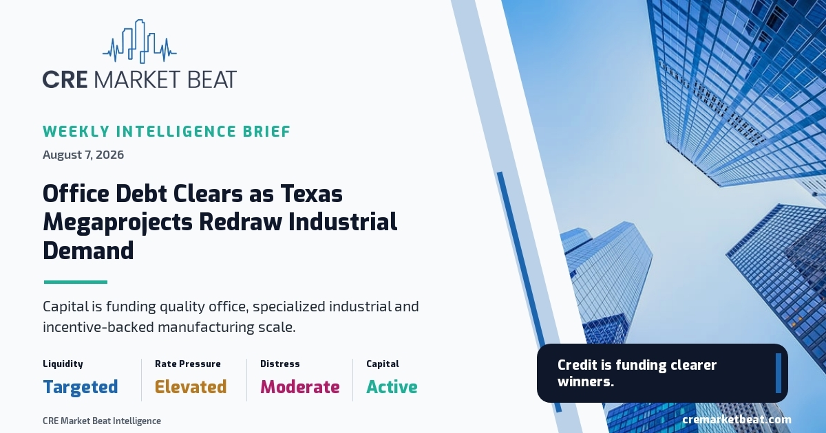 Office Debt Clears as Texas Industrial Megaprojects Advance