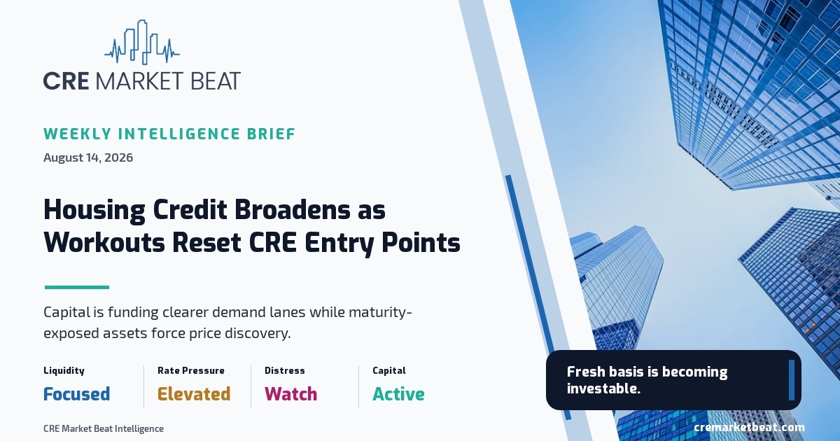 Housing Credit Broadens as CRE Workouts Reset Entry Points