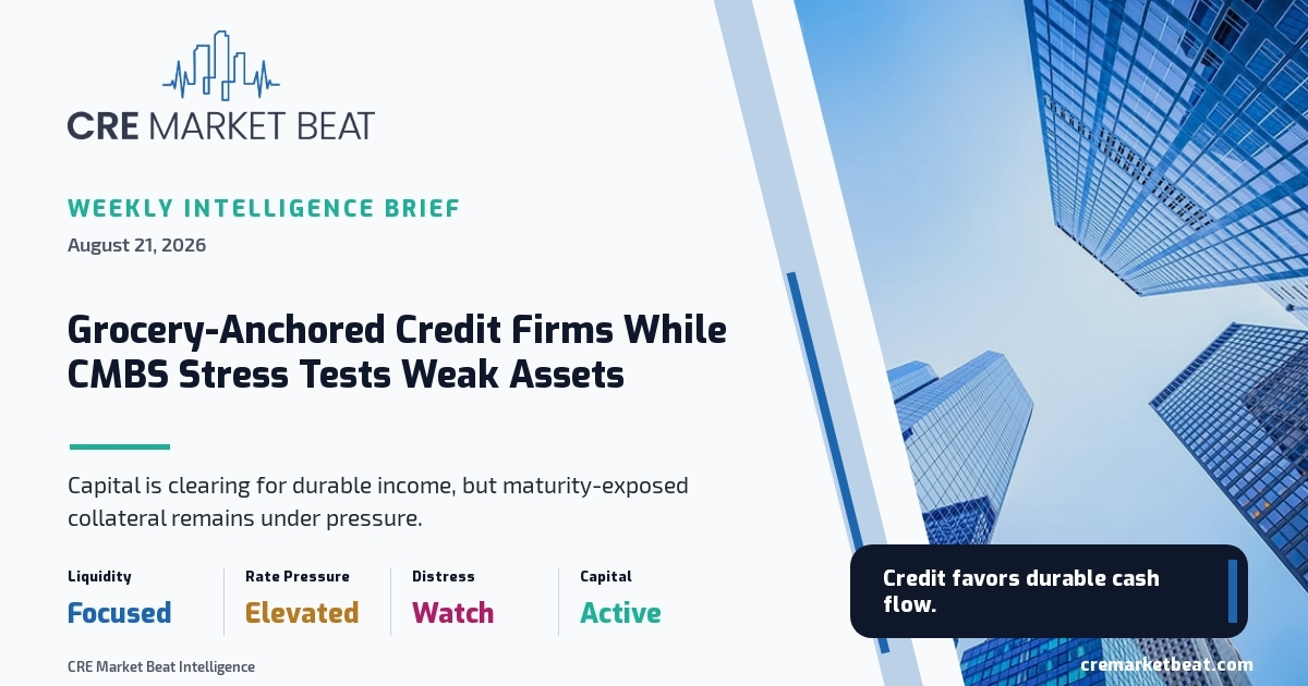 Grocery-Anchored Credit Firms as CMBS Stress Tests Weak Assets