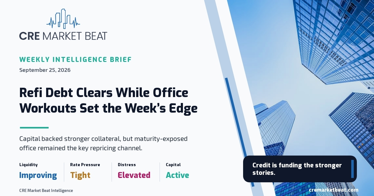 Refi Debt Clears as Office Workouts Keep Repricing in Focus